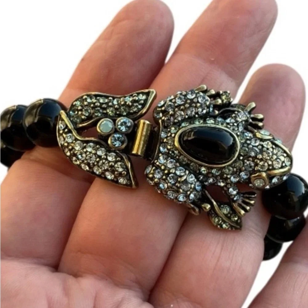 Heidi Daus Black and Gold Frog Bracelet - Picture 3 of 3
